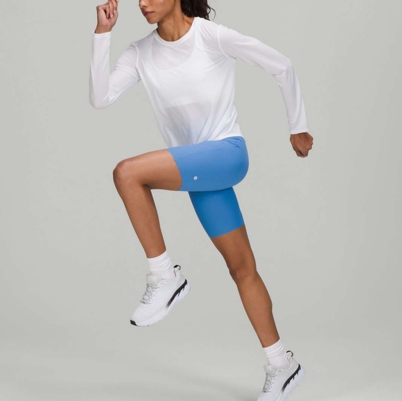 Lululemon Base Pace High-Rise Short *Ribbed Nulux in Blue Nile - Like New - Picture 14 of 14